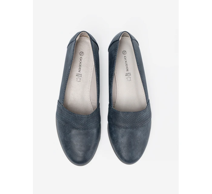 Designové tmavě modré mokasíny dámské platforma Designové tmavě modré mokasíny dámské platforma