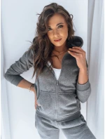 Dámská mikina na zip s kapucí antracitová FashionStreet BY0232z