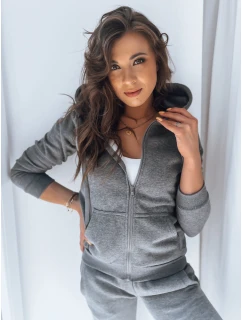 Dámská mikina na zip s kapucí antracitová FashionStreet BY0232z