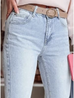 Dámské džínové kalhoty slim fit s páskem NEOPASS modré FashionStreet UY2680
