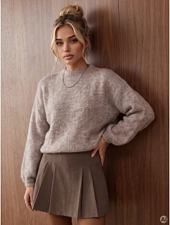 Sweter damski oversize z wełną fango model 22590829 - FashionStreet