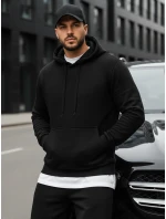 Pánská mikina s kapucí černá BX2028 Pánská mikina s kapucí černá BX2028