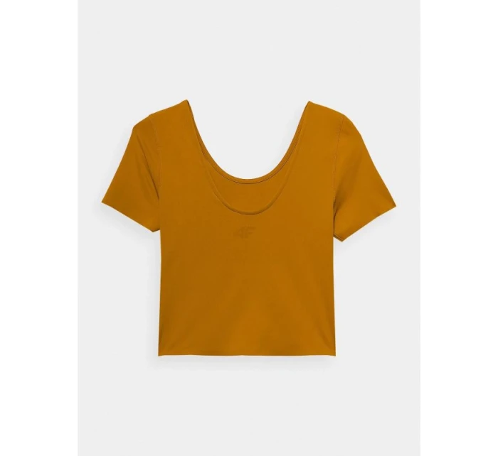 Dámské rychleschnoucí tričko na jógu 4F crop top