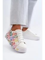 Dámské tenisky se srdíčky Bílé model 21648624 - Boto