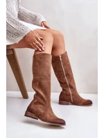 Dámské Semišové Kozačky Do Na Lewski Hnědé model 21672668 - Zazoo Dámské Semišové Kozačky Do Na Lewski Hnědé model 21672668 - Zazoo