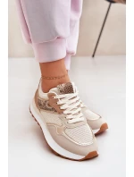 Dámské Sportovní Boty Na Platformě Zvířecí Vzor Béžové Davinara Dámské Sportovní Boty Na Platformě Zvířecí Vzor Béžové Davinara