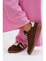 Dámské tenisky z eko semiše čokoládové model 22027752 - EVENTO