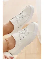 Módní lakované tenisky Big Star KK274045 Bílá Módní lakované tenisky Big Star KK274045 Bílá