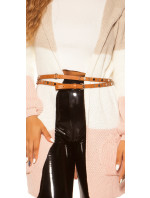 Trendy leatherette waist belt