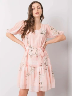 Dámské květované šaty LK SK 508129.06X Pudr růžová - Lakerta