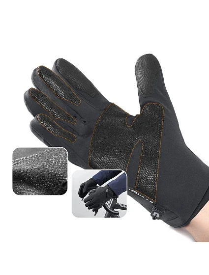 Zimní sportovní rukavice s povrchem černé model 22083415 - Hurtel Zimní sportovní rukavice s povrchem černé model 22083415 - Hurtel