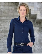 JN Popelínová halenka slim fit s dlouhým rukávem 02. white model 22445753 - Daiber