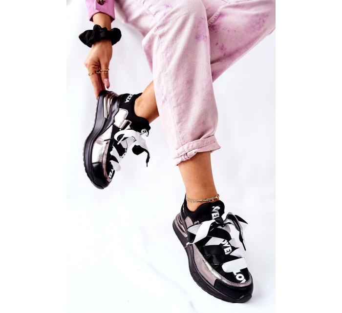 Sportovní Tenisky Černé A Stříbrné Dexla Sportovní Tenisky Černé A Stříbrné Dexla