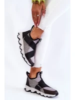 Dámské tenisky Big Star KK274546 Šedo-Černé Dámské tenisky Big Star KK274546 Šedo-Černé