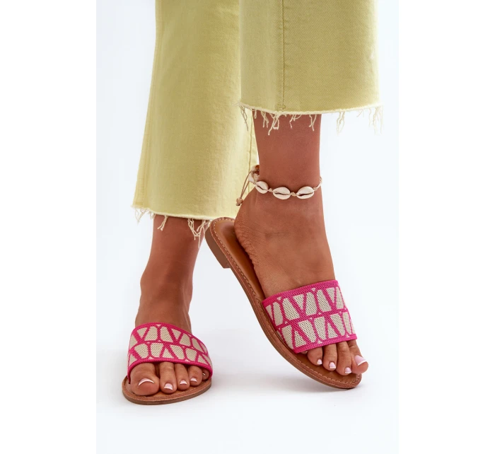 Dámské sandály na ploché podrážce fuksiové od Traivea Dámské sandály na ploché podrážce fuksiové od Traivea
