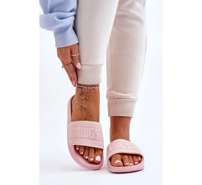 Dámské módní pantofle Big Star LL274A157 Světle růžové