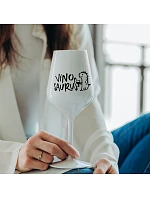 VÍNOSAURUS - bílá nerozbitná sklenice na víno 470 ml VÍNOSAURUS - bílá nerozbitná sklenice na víno 470 ml
