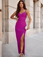 Dlouhé šaty 208882 fuchsie - With You