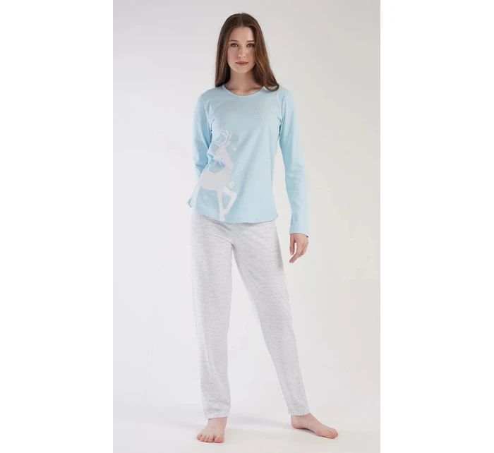 Dámské pyžamo dlouhé model 21764640 - Vienetta Dámské pyžamo dlouhé model 21764640 - Vienetta