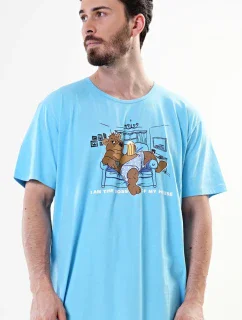 Pánská noční košile s krátkým rukávem Boss