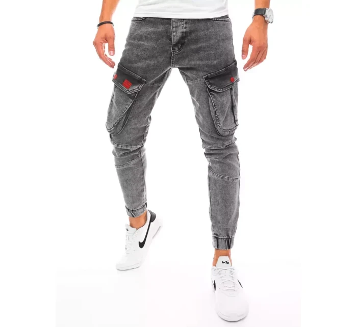 Pánské bojové džínové kalhoty světle šedé Dstreet model 21963226 - FashionStreet