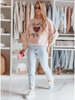 Dámská mikina s potiskem JUST LOVE YOU růžová FashionStreet BY1473