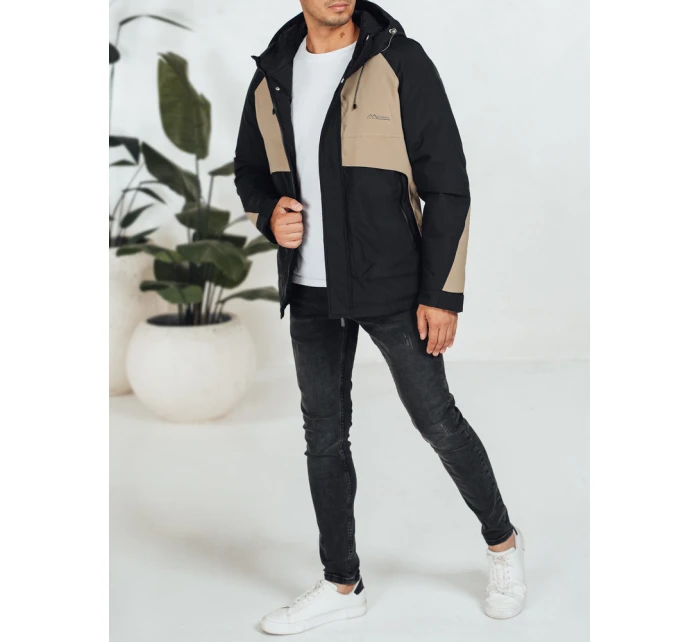 Pánská zimní bunda s kapucí béžová FashionStreet TX5042