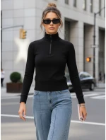 Dámská mikina se stojáčkem černá FashionStreet BY1564