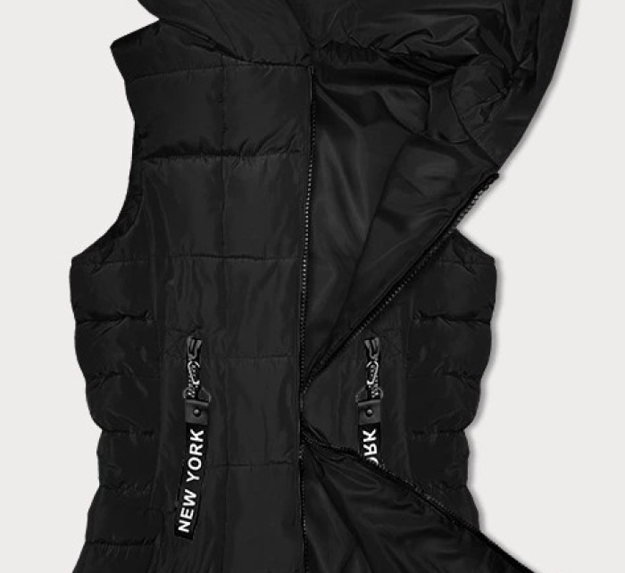Černá dámská vesta s kapucí S'West (B8226-1)
