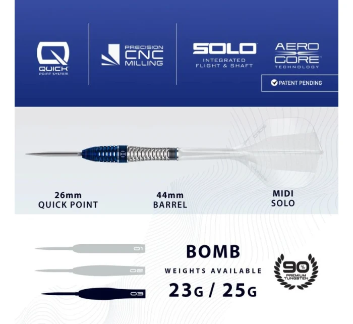 Šipky Harrows GEO 03 BOMB 90% steeltip Šipky Harrows GEO 03 BOMB 90% steeltip