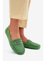 Dámské Semišové Mokasíny Zelené model 21701525 - Boto Dámské Semišové Mokasíny Zelené model 21701525 - Boto