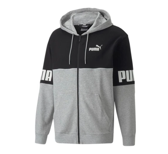 Pánská mikina 849842 04 Šedá s černou - Puma Pánská mikina 849842 04 Šedá s černou - Puma