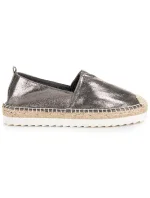 Nazouvací šedé lesklé polobotky Nazouvací šedé lesklé polobotky