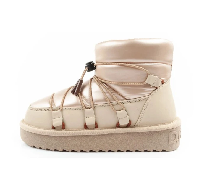 D.Franklin sněhule dámské zimní módní zateplené boty zlaté dámské