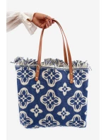 Vzorovaná Velká Plátěná Plážová Taška Modrá model 21662143 - Boto