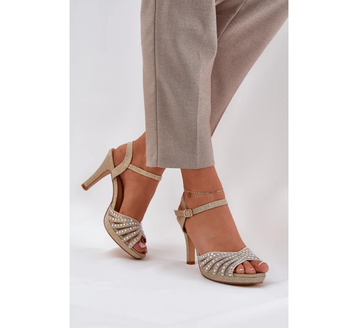 Sandály Na Podpatku Se A  Zlaté model 21685945 - D&A