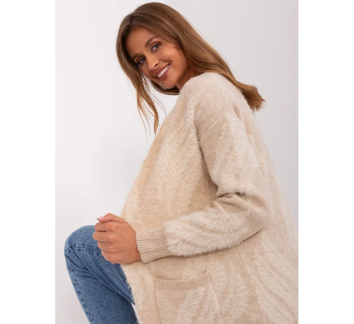 Sweter AT SW model 18990859 jasny beżowy - FPrice Sweter AT SW model 18990859 jasny beżowy - FPrice