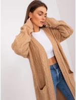 Kardigan AT SW model 18884698 camelowy - FPrice Kardigan AT SW model 18884698 camelowy - FPrice