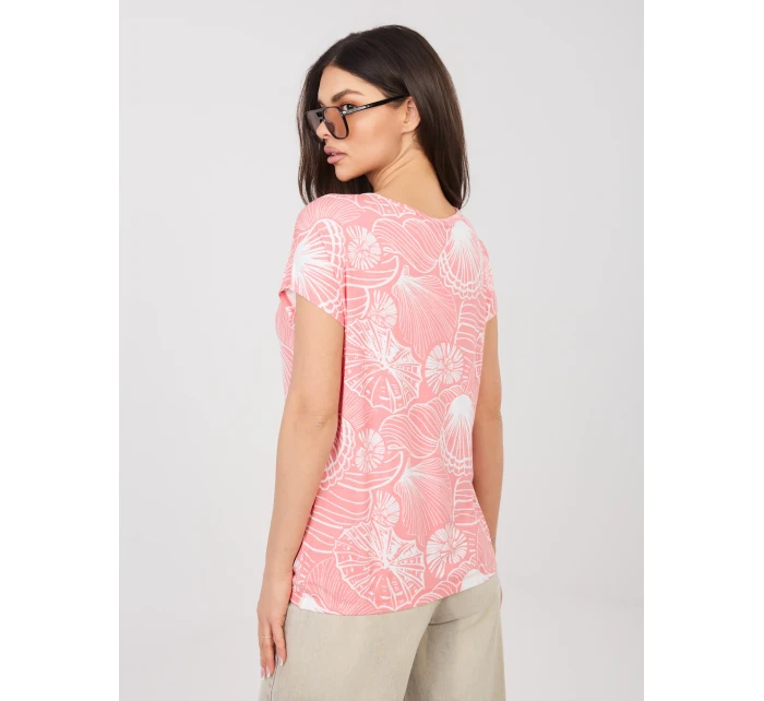 T shirt D12110M02646F koralowy T shirt D12110M02646F koralowy