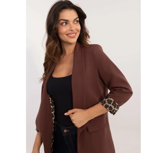 Marynarka DHJ MA brązowy model 20514004 - FPrice Marynarka DHJ MA brązowy model 20514004 - FPrice