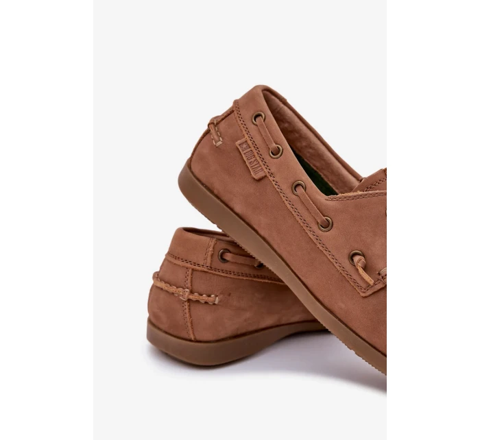 Pánské kožené mokasíny Big Star – Camel