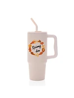 KRÁSNÝ DEN (PODZIM) - růžový cestovní termohrnek 900 ml KRÁSNÝ DEN (PODZIM) - růžový cestovní termohrnek 900 ml