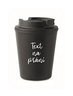 TEXT NA PŘÁNÍ - černý termohrnek 300 ml