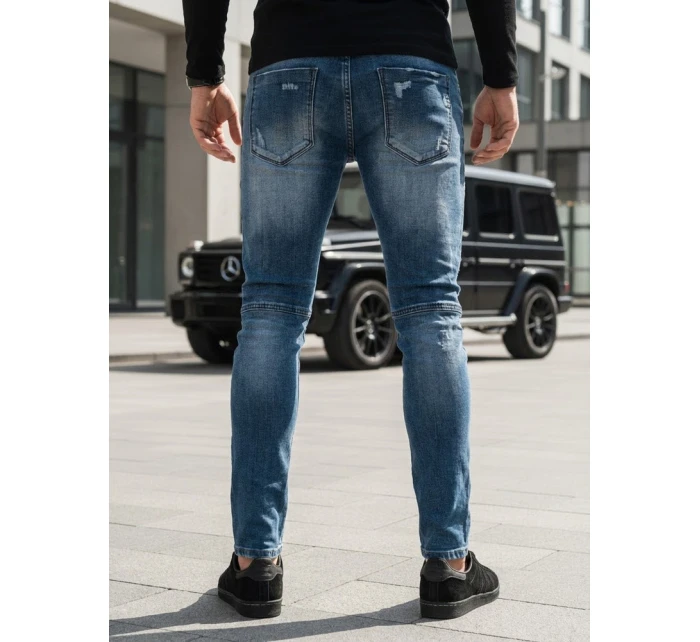 Pánské tmavě modré džínové kalhoty FashionStreet UX3828