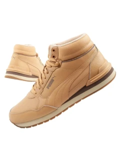 Puma ST Runner v4 Mid sportovní obuv pánské kotníkové tenisky hnědé barvy