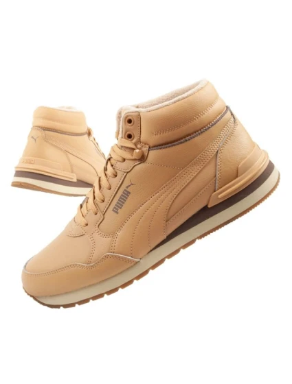 Puma ST Runner v4 Mid sportovní obuv pánské kotníkové tenisky hnědé barvy Puma ST Runner v4 Mid sportovní obuv pánské kotníkové tenisky hnědé barvy