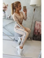 Sada s ozdobnými stuhami béžová