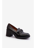 Dámské lodičky na podpatku s ozdobou černé model 21655254 - Boto Dámské lodičky na podpatku s ozdobou černé model 21655254 - Boto