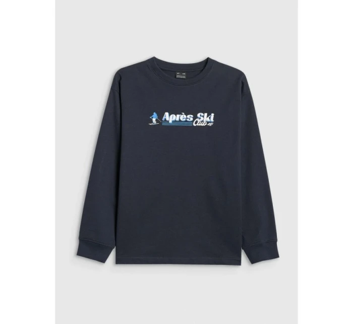 Chlapecké tričko s potiskem a dlouhým rukávem 4F 4FJRAW25TLONM587-31S Chlapecké tričko s potiskem a dlouhým rukávem 4F 4FJRAW25TLONM587-31S