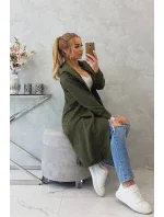 Kaki bunda s kapucí nadměrné velikosti Kaki bunda s kapucí nadměrné velikosti